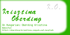 krisztina oberding business card
